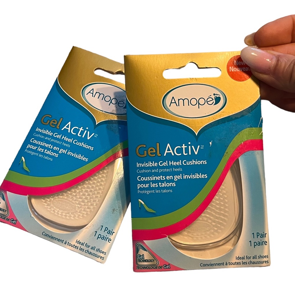 NWT Amope Gel Activ Invisible Gel Heel Cushions set of 2